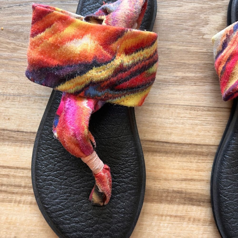 Sanuk yoga sling sandals womens thong flip flop sandals size 5 - Picture 4 of 6
